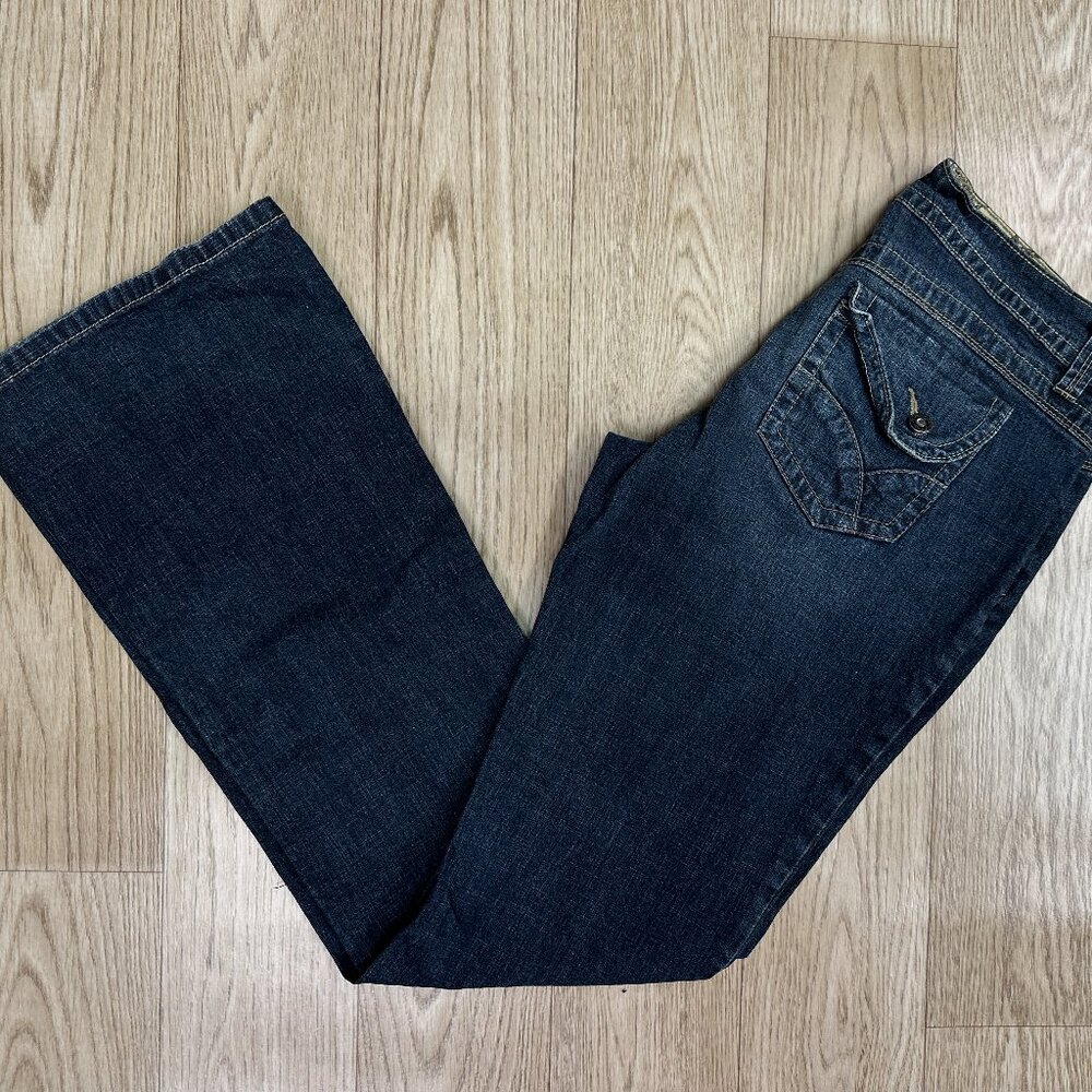 90s Y2K Womens Union Bay Low Rise Flair Boot Cut Jeans W 11/30 L 33